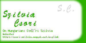szilvia csori business card